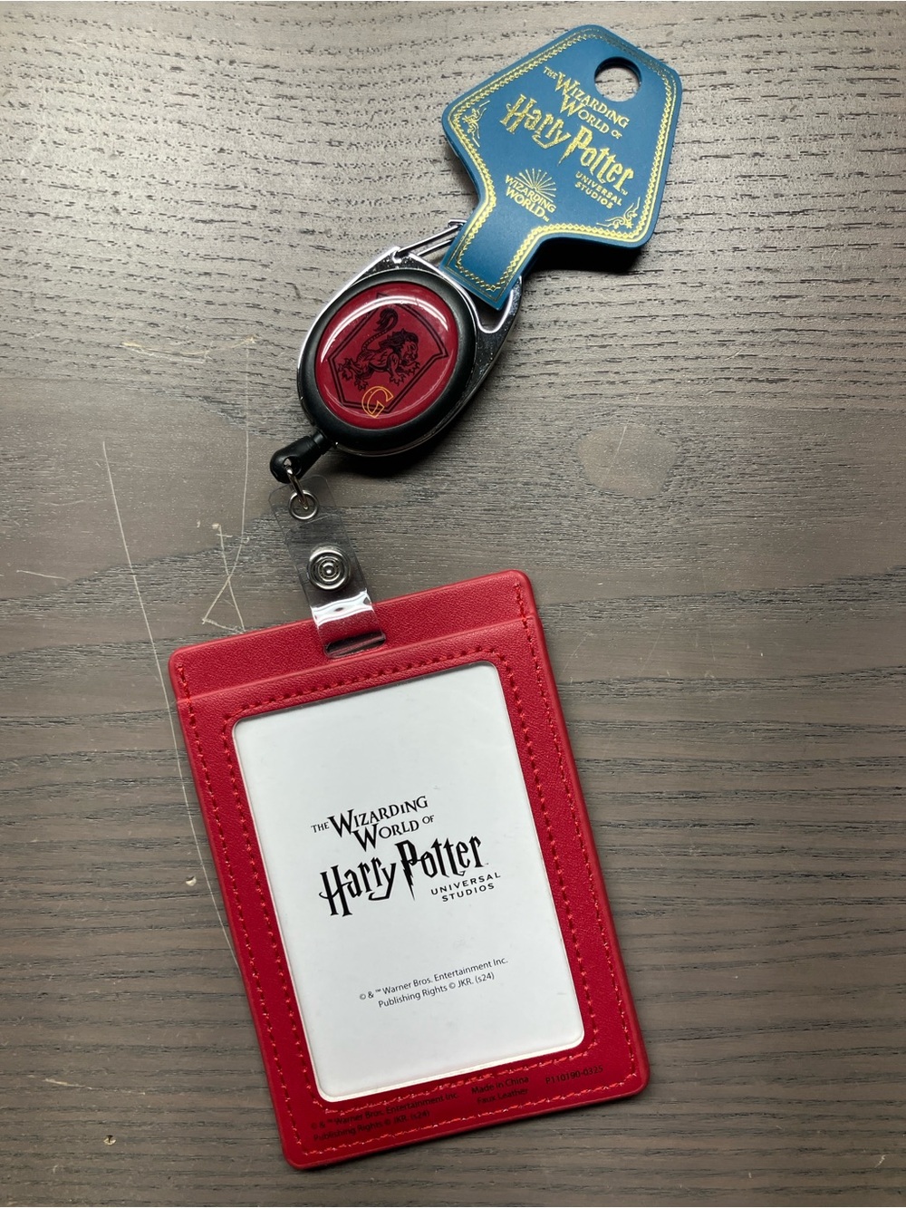 Harry Potter Gryffindor Badge Holder with Retractable Reel